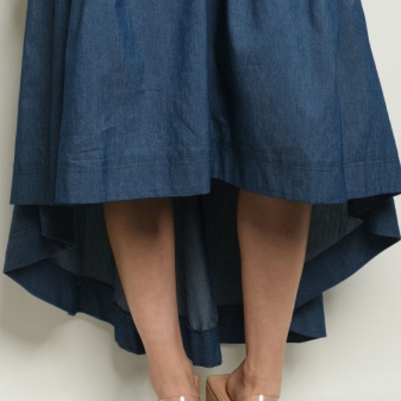 Beverly's Blue Jean Vintage Style Chambray Skirt!! - Picture 4 of 6